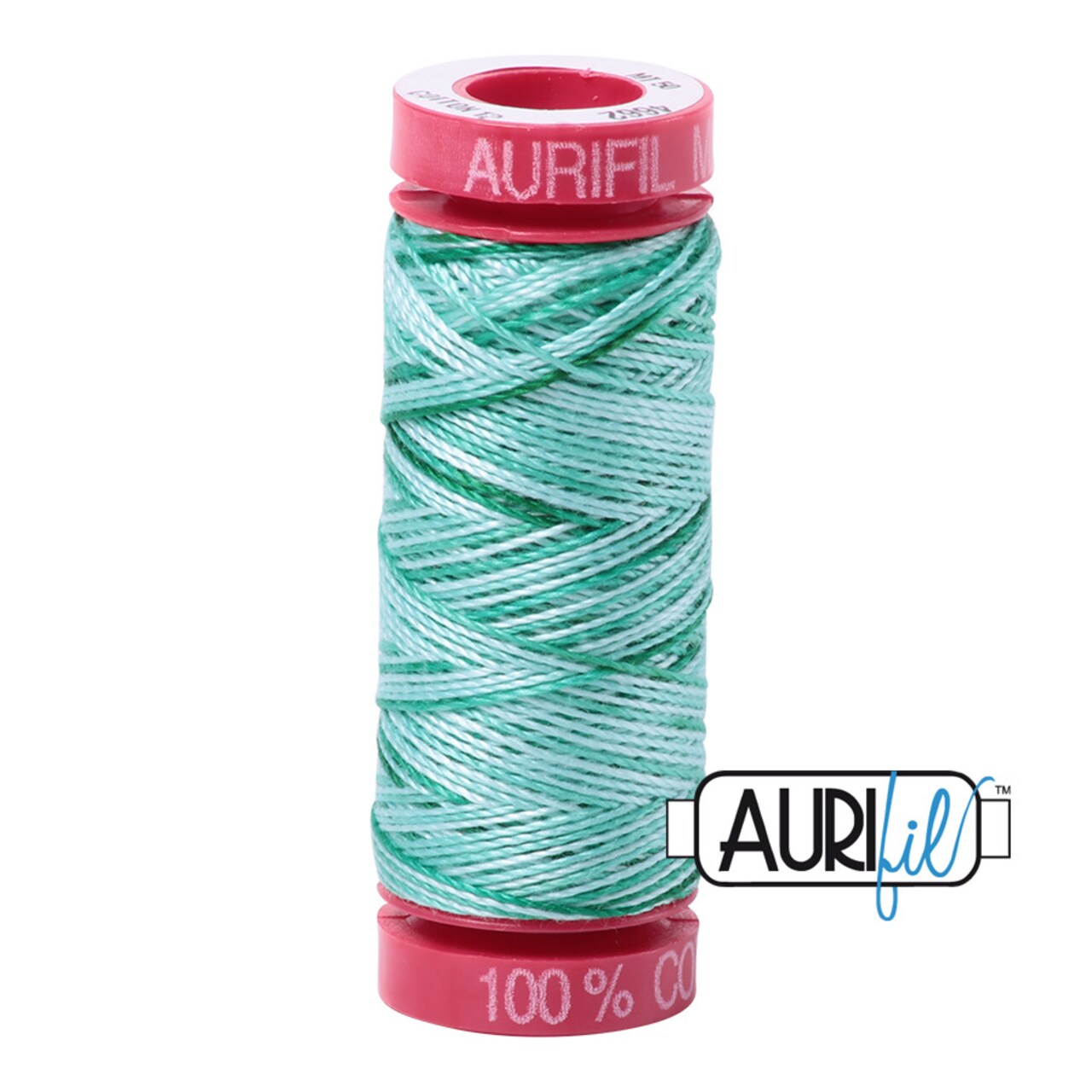 Creme de Menthe - Variegated (4662) | 12wt Small Spool (50M / 54Y) | Aurifil Thread